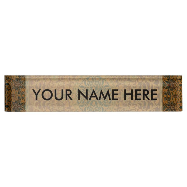 William Morris Tapestry Carpet Rug Nameplate (Front)