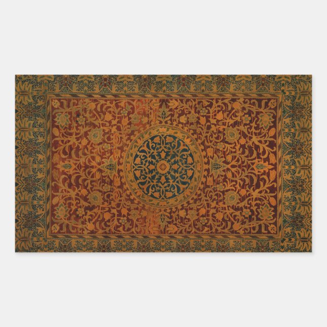 William Morris Tapestry Carpet Rug Rectangular Sticker (Front)