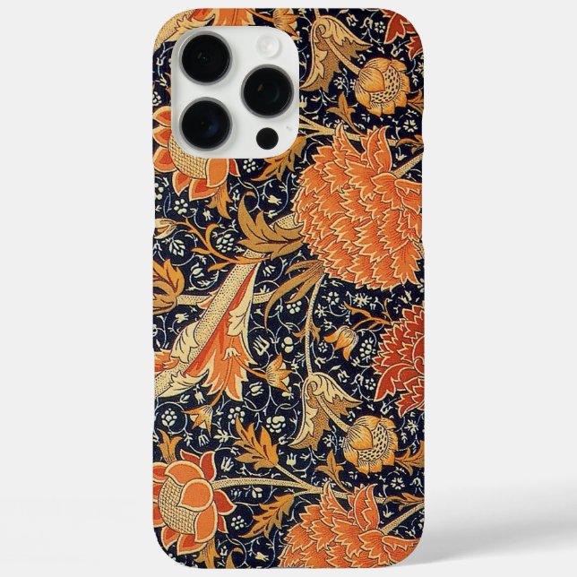William Morris Textile Pattern Cray Case-Mate iPhone Case (Back)