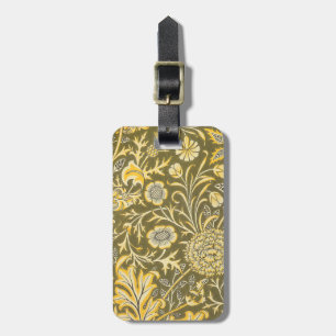 William Morris The Cherwell Design For Velveteen Luggage Tag