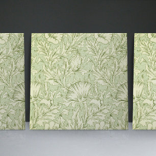 William Morris Thistle Art Nouveau Floral Pattern Tile