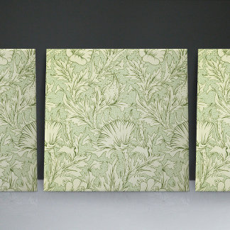 William Morris Thistle Art Nouveau Floral Pattern Tile