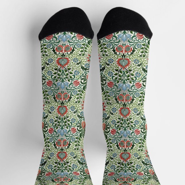 William Morris "Thistle" Arts & Crafts Movement Socks (Top)
