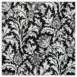 William Morris Thistle Damask, Black and White Fabric