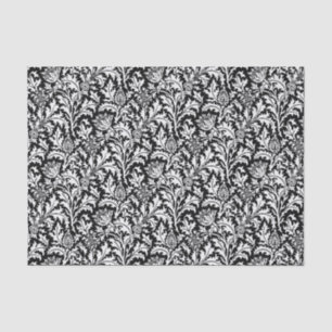 William Morris Thistle Damask, Black and White Tissue Paper
