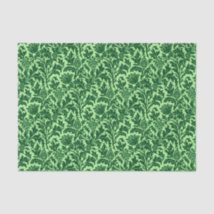 William Morris Thistle Damask, Emerald Green Tissue Paper