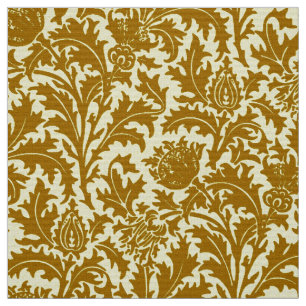 William Morris Thistle Damask, Mustard Gold Fabric