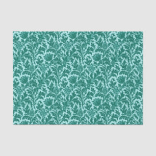 William Morris Thistle Damask, Turquoise and Aqua Tissue Paper
