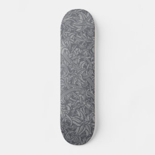 William Morris Thistle Floral Art Nouveau Pattern Skateboard