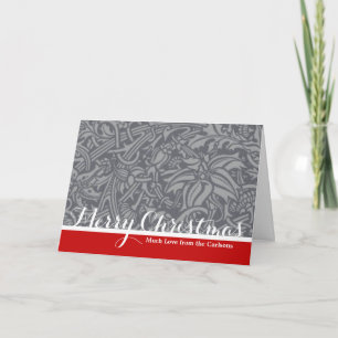 William Morris Thistle Floral Wallpaper Flower Art Holiday Card