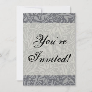 William Morris Thistle Floral Wallpaper Flower Art Invitation
