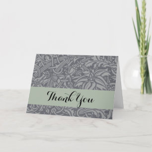 William Morris Thistle Floral Wallpaper Flower Art Thank You Card