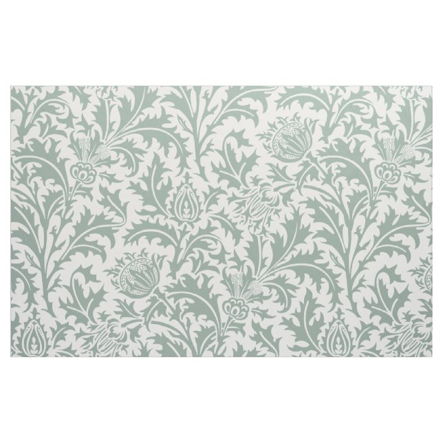 William Morris Thistle Pattern Green Custom Colour Fabric (Fat Quarter)