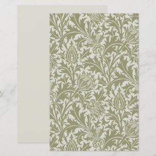 William Morris Thistle Sage Green Pattern