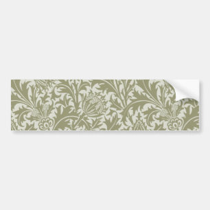William Morris Thistle Sage Green Pattern Bumper Sticker