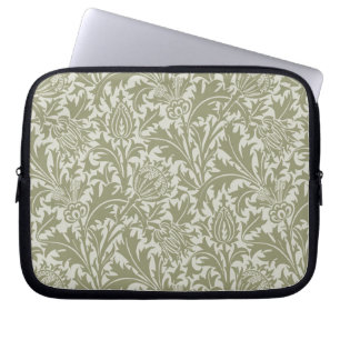 William Morris Thistle Sage Green Pattern Laptop Sleeve