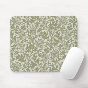 William Morris Thistle Sage Green Pattern Mouse Mat