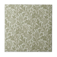 William Morris Thistle Sage Green Pattern