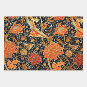William Morris three vintage patterns Wrapping Pap Paper Sheet