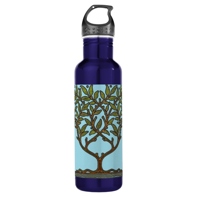 William Morris Tree Frieze Floral Wallpaper 710 Ml Water Bottle (Front)
