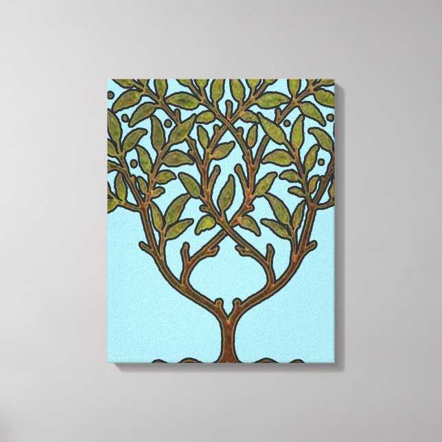 William Morris Tree Frieze Floral Wallpaper Canvas Print (Front)
