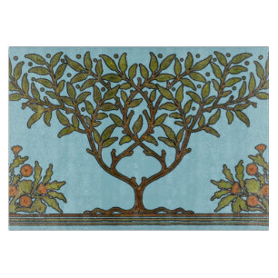 William Morris Tree Frieze Floral Wallpaper Cutting Board
