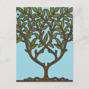 William Morris Tree Frieze Floral Wallpaper Postcard