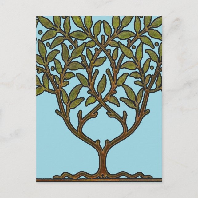 William Morris Tree Frieze Floral Wallpaper Postcard (Front)