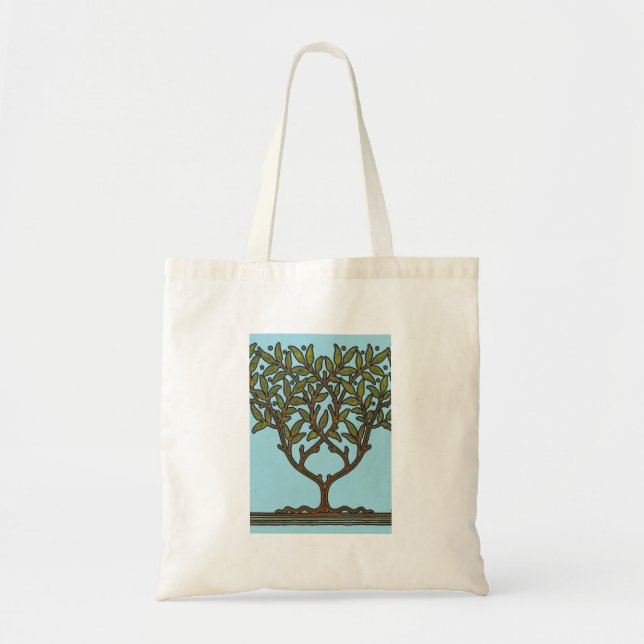 William Morris Tree Frieze Floral Wallpaper Tote Bag (Front)