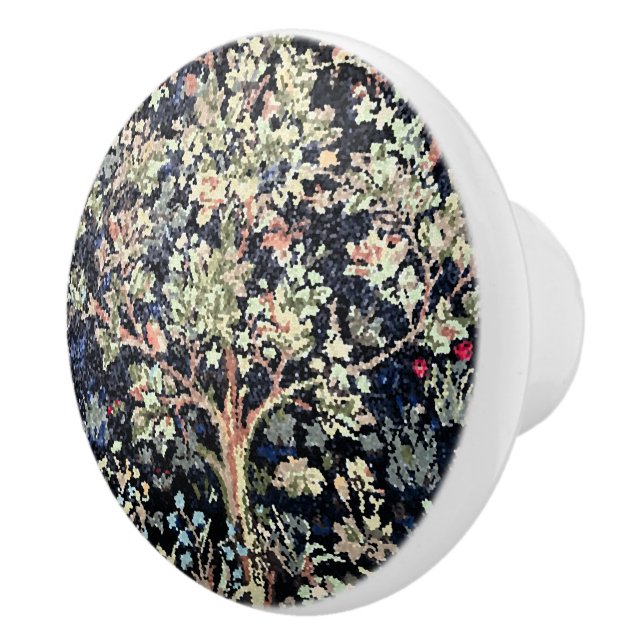 William Morris Tree of Life Ceramic Pull (Right)