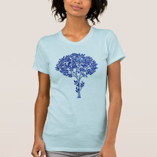William Morris Tree of Life, Cobalt and Light Blue T-Shirt