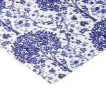 William Morris Tree of Life, Cobalt Blue and White Tissue Paper