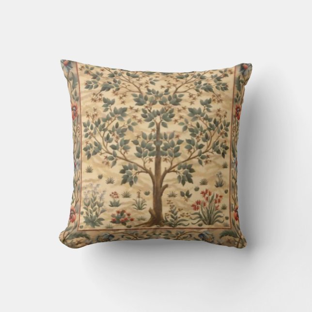 William Morris Tree Of Life Cushion (Front)