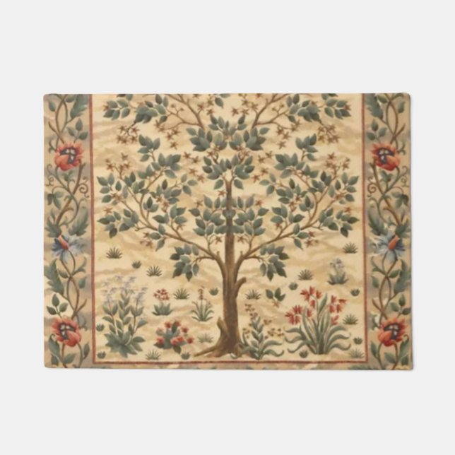 William Morris Tree Of Life Doormat (Front)