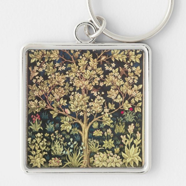 William Morris Tree Of Life Key Ring (Front)