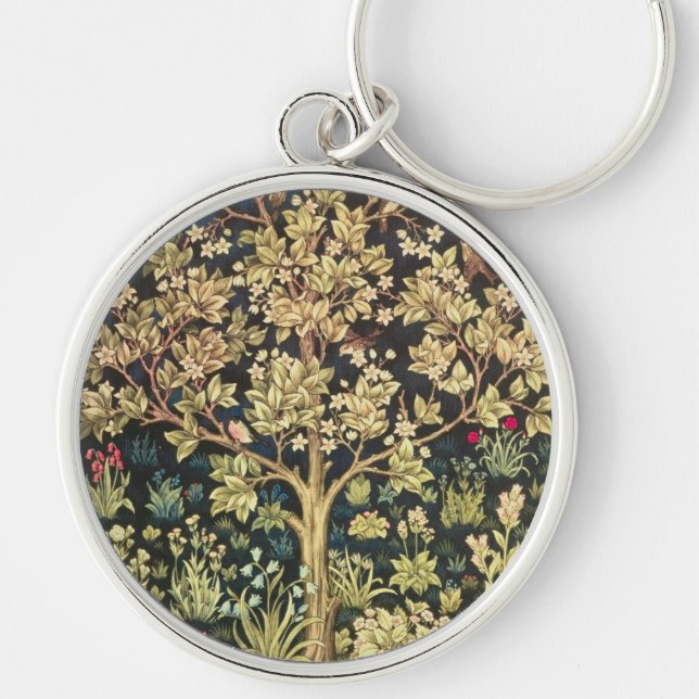 William Morris Tree Of Life Key Ring (Front)