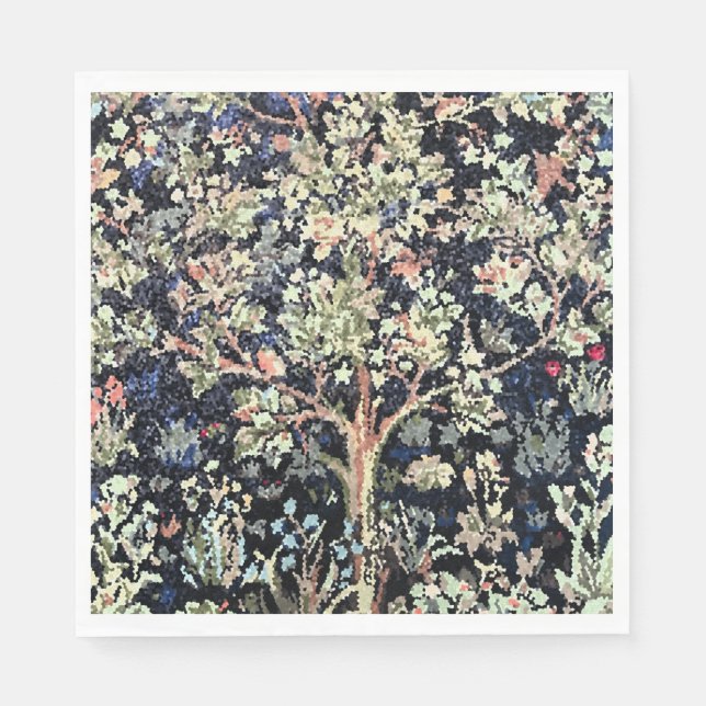 William Morris Tree of Life Paper Napkin (Front)