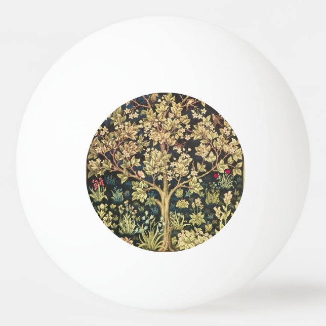 William Morris Tree Of Life Ping Pong Ball (Front)