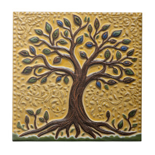 William Morris Tree Of Life Vintage minimalist Tile