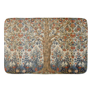 William Morris Tree Of Life Vintage Pre-Raphaelite Bath Mat