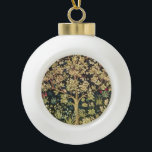 William Morris Tree Of Life Vintage Pre-Raphaelite Ceramic Ball Christmas Ornament<br><div class="desc">William Morris Tree Of Life Floral Vintage Art William Morris was an English textile designer, artist, writer, and socialist associated with the Pre-Raphaelite Brotherhood and British Arts and Crafts Movement. He founded a design firm in partnership with the artist Edward Burne-Jones, and the poet and artist Dante Gabriel Rossetti which...</div>