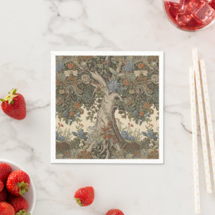 William Morris Tree Of Life Vintage Pre-Raphaelite Napkin