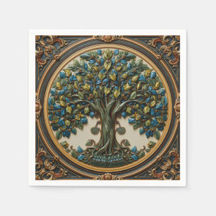 William Morris tree of life Vintage pre-raphaelite Napkin