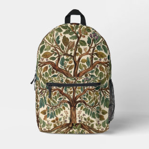 William Morris Tree Of Life Vintage Pre-Raphaelite Printed Backpack
