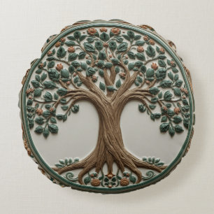 William Morris tree of life Vintage pre-raphaelite Round Cushion