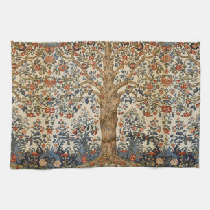 William Morris Tree Of Life Vintage Pre-Raphaelite Tea Towel