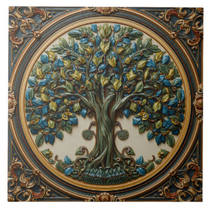 William Morris tree of life Vintage pre-raphaelite Tile