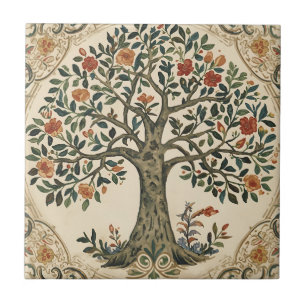 William Morris Tree Of Life Vintage Pre-Raphaelite Tile