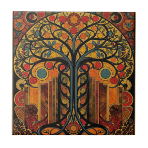 William Morris Tree Of Life Vintage Pre-Raphaelite Tile