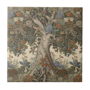 William Morris Tree Of Life Vintage Pre-Raphaelite Tile